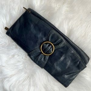 Navy/ black Hobo Magnetic Clutch/ purse